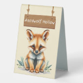 Plaque De Table Panneau de la table Wild Aardwolf Hollow Jungle Sa (Verso)