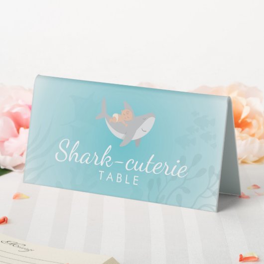 Plaque De Table Panneau de la tente Buffet de bébé requin doux (In SItu (Mariage))