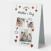 Plaque De Table Panneau de la tente de table de la fête des mères. (Verso)