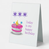 Plaque De Table Panneau de la tente de table heureux anniversaire  (Verso)