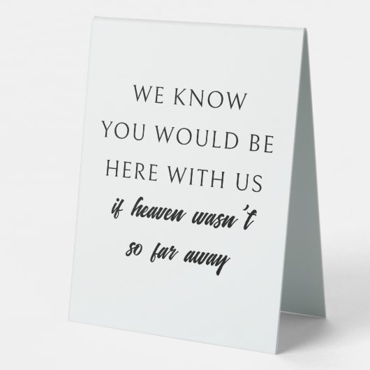 Plaque De Table Panneau de la tente de table Réservée dans Loving  (Verso)