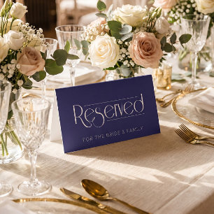 Plaque De Table Panneau de la tente du Mariage bleu foncé