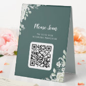 Plaque De Table Panneau de la tente du Mariage du code QR Feuille (In SItu (Mariage))