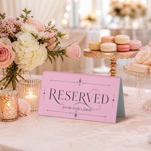 Plaque De Table Panneau de mariage élégant réservé Calligraphie mo