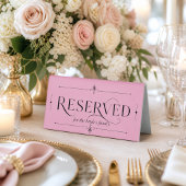 Plaque De Table Panneau de mariage élégant réservé Calligraphie mo