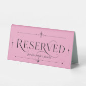 Plaque De Table Panneau de mariage élégant réservé Calligraphie mo (Recto)