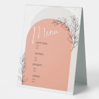 Plaque De Table panneau de menu
