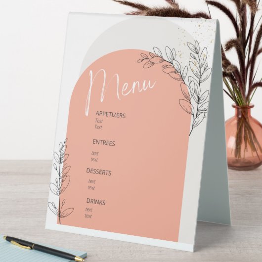 Plaque De Table panneau de menu  (En SItu (Tableau))