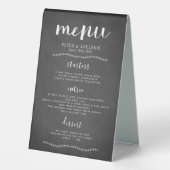 Plaque De Table Panneau de menu du Mariage de tableau noir rustiqu (Verso)