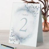 Plaque De Table panneau de numéro de table à l'aquarelle bleu pous (En SItu (Tableau))