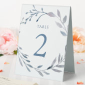 Plaque De Table panneau de numéro de table à l'aquarelle bleu pous (In SItu (Mariage))