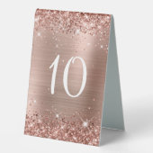 Plaque De Table Panneau de numéro de table de mariage en feuille d (Recto)