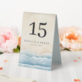 Plaque De Table Panneau de numéro de table de mariage sur la plage (In SItu (Mariage))