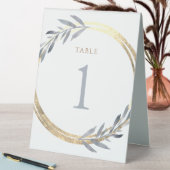 Plaque De Table panneau de numéro de table en feuille d'or faux (En SItu (Tableau))