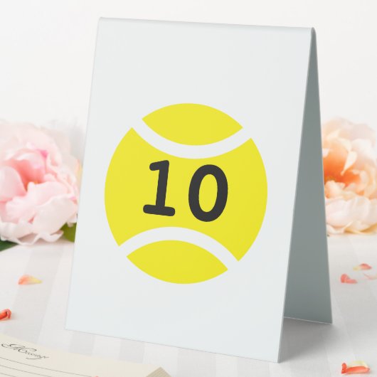 Plaque De Table Panneau de numéro de table personnalisé avec balle (In SItu (Mariage))