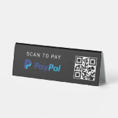 Plaque De Table Panneau de paiement avec code QR PayPal (Verso)