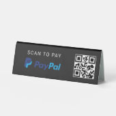 Plaque De Table Panneau de paiement avec code QR PayPal (Recto)