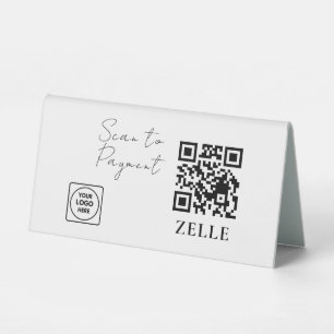 Plaque De Table Panneau de paiement QR Mobile Scan Pay