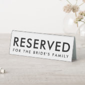 Plaque De Table Panneau de réservation de mariage minimal noir et  (En SItu (Tableau))