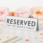 Plaque De Table Panneau de réservation de mariage minimal noir et  (In SItu (Mariage))