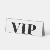 Plaque De Table Panneau de réservation VIP mariage minimal noir et (Verso)