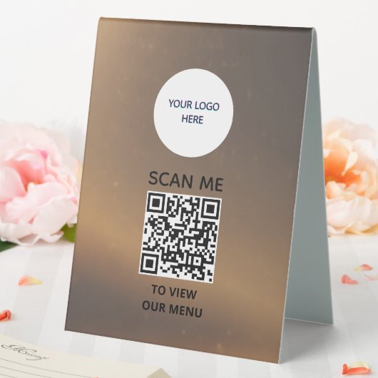 Plaque De Table Panneau de signalisation - Affichage du menu QR (In SItu (Mariage))