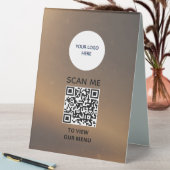 Plaque De Table Panneau de signalisation - Affichage du menu QR (En SItu (Tableau))