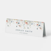 Plaque De Table Panneau de signalisation du Fleur sauvage dynamiqu (Verso)