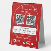 Plaque De Table Panneau de signalisation pour entreprise de paieme (Verso)
