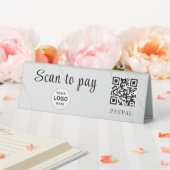 Plaque De Table Panneau de socle de code QR de logo d'entreprise S (In SItu (Mariage))
