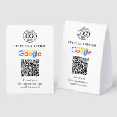 Plaque De Table Panneau de table avec code QR pour avis Google per (Recto/verso)