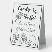 Plaque De Table Panneau de table Buffet Candy pour Mariage (Recto)