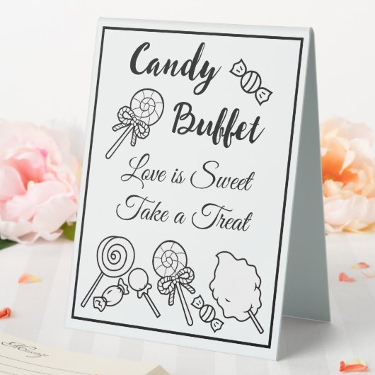 Plaque De Table Panneau de table Buffet Candy pour Mariage (In SItu (Mariage))