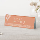 Plaque De Table Panneau de table Cœurs Tissés Celtiques en Corail (En SItu (Tableau))
