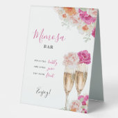 Plaque De Table Panneau de table de Baby Shower de Bar Mimosa Flor (Recto)