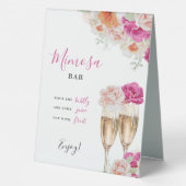 Plaque De Table Panneau de table de Baby Shower de Bar Mimosa Flor (Verso)