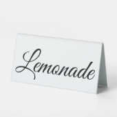 Plaque De Table Panneau de table de limonade personnalisé (Verso)