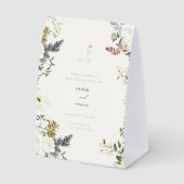 Plaque De Table Panneau de table de mariage botanique Fleur sauvag (Recto)