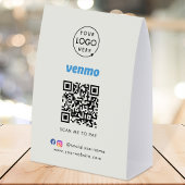 Plaque De Table Panneau de table de paiement Venmo | Code QR Scan