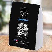 Plaque De Table Panneau de table de paiement Venmo | Scannez le co