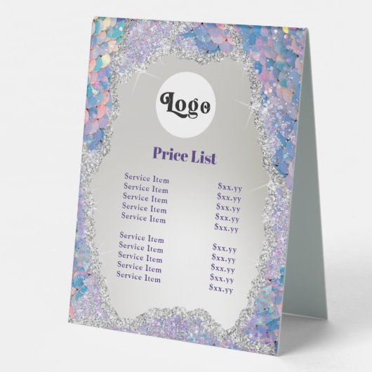 Plaque De Table Panneau de table en sequins de sirène (Verso)