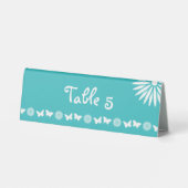 Plaque De Table Panneau de table en turquoise avec des marguerites (Verso)