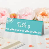 Plaque De Table Panneau de table en turquoise avec des marguerites (In SItu (Mariage))