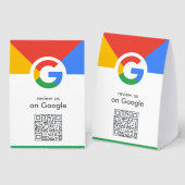 Plaque De Table Panneau de table Google Reviews | Présentoir de co (Recto/verso)