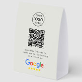 Plaque De Table Panneau de table Google Reviews | Présentoir de co (Recto)