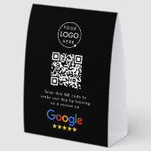 Plaque De Table Panneau de table Google Reviews | Présentoir de co (Arrière)