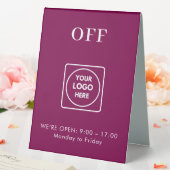 Plaque De Table Panneau de table magenta rose Ouvert Fermé (In SItu (Mariage))