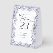 Plaque De Table Panneau de table moderne gris et lavande (Verso)