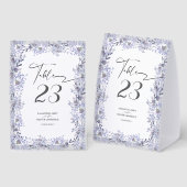 Plaque De Table Panneau de table moderne gris et lavande (Recto/verso)