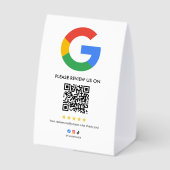 Plaque De Table Panneau de table pour avis Google sur l'entreprise (Verso)